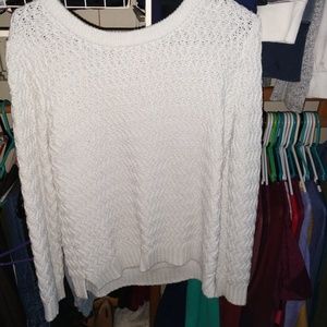 Knit white sweater